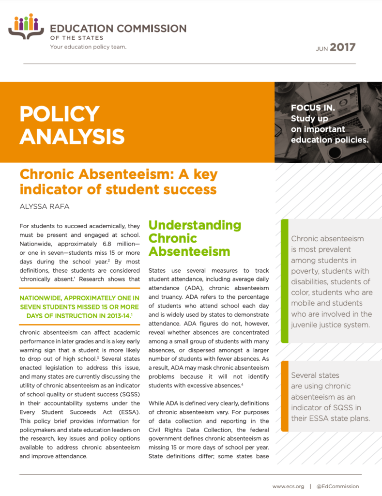 Chronic Absenteeism: A Key Indicator Of Student Success - Education ...